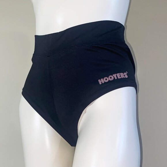 HOOTERS PRE-LOVED UNI - 2 TOPS BOOTIE SHORTS POUCH NAME TAG & NEW TAMARA TIGHTS - Picture 6 of 14